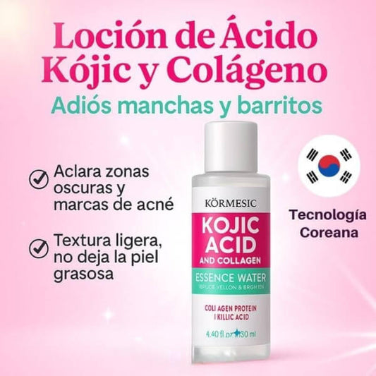 Loción de ácido Kójico y Colágeno: Adiós manchas y barritos