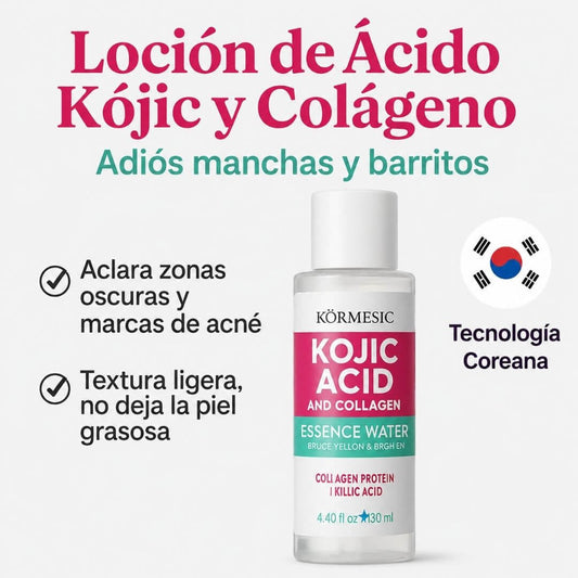 Loción de ácido Kójico y Colágeno: Adiós manchas y barritos