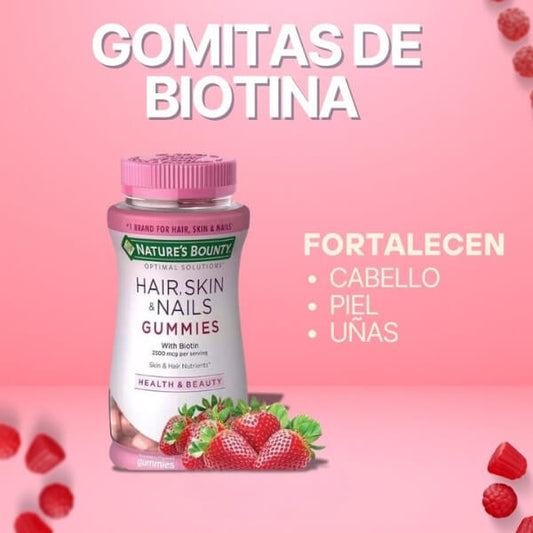 Gomitas de biotina para fortalecimiento